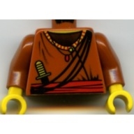 Lego tělo, tmavě oranžová (973px185c01)